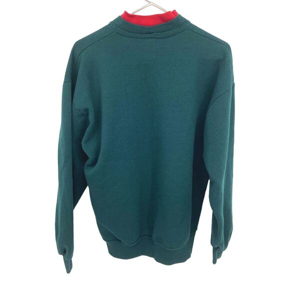 Morning Sun Green Crewneck Sweater No Vacancy Kittens Print Multicolor Size L - Picture 4 of 7